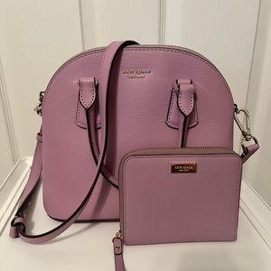 Kate Spade lilac crossbody bag with wallet